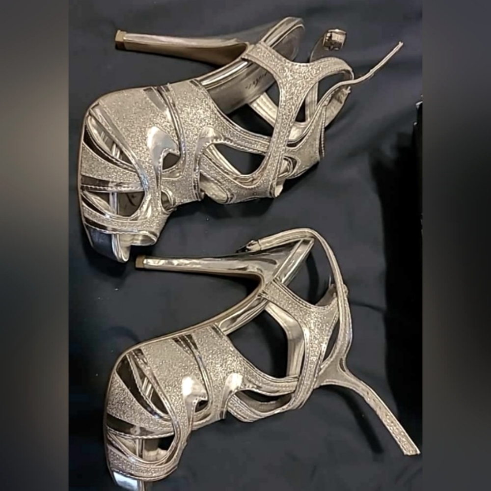 Silver platform high heela